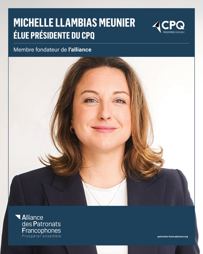 Michelle Llambías Meunier, élue à la tête du Conseil du patronat du Québec (CPQ)